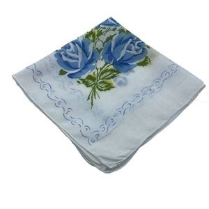 Vintage Handkerchief Hankie Floral Design 11.5in x 11.5in